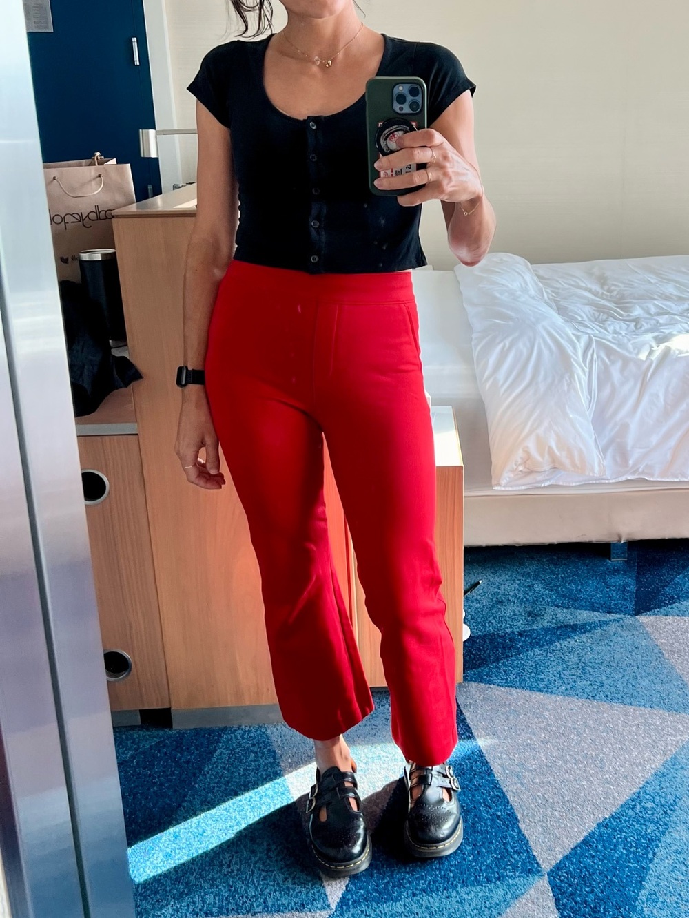 SPANX The Perfect Pant Kick Flare Red